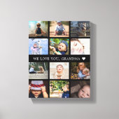 Keepomwille Photo Collage Grandma Black Canvas Afdruk (Voorkant)