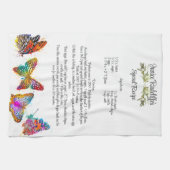 Keepomwille Recipe Gift Colorful Butterflies Theedoek (Horizontaal)
