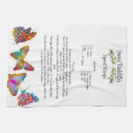 Keepomwille Recipe Gift Colorful Butterflies Theedoek