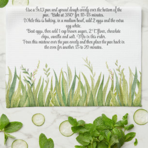 Keepomwille Recipe Sjabloon Gift Greenery Theedoek