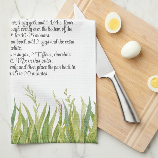 Keepomwille Recipe Sjabloon Gift Greenery Theedoek (Quarter Fold)