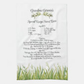 Keepomwille Recipe Sjabloon Gift Greenery Theedoek (Verticaal)