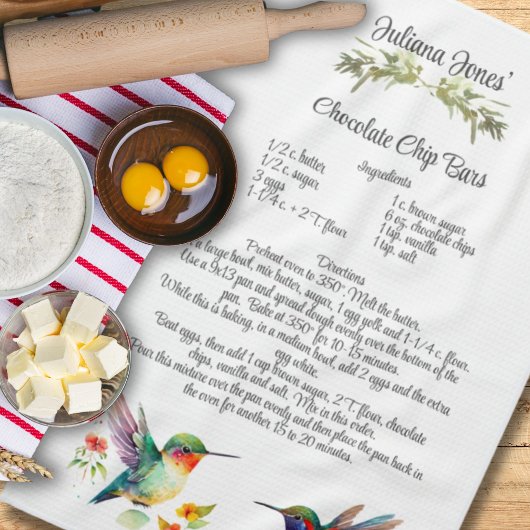 Keepomwille Recipe Sjabloon Waterverf Theedoek