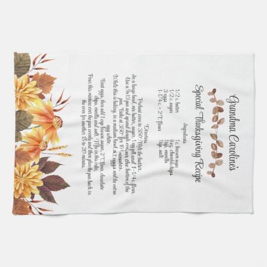 Keepomwille Recipe Thanksgiving Herfst herfst Cade Theedoek (Horizontaal)