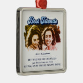 Keepomwille Retro Best Friends Photo Ceramic Ornam Metalen Ornament (Rechts)