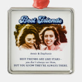 Keepomwille Retro Best Friends Photo Ceramic Ornam Metalen Ornament (Voorkant)
