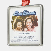 Keepomwille Retro Best Friends Photo Ceramic Ornam Metalen Ornament (Links)