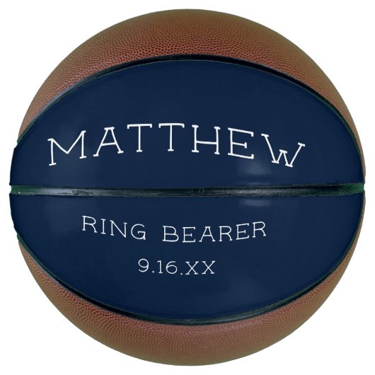 Keepomwille Ring Bearer Wedding Persoonlijk Basketbal (Voorkant)