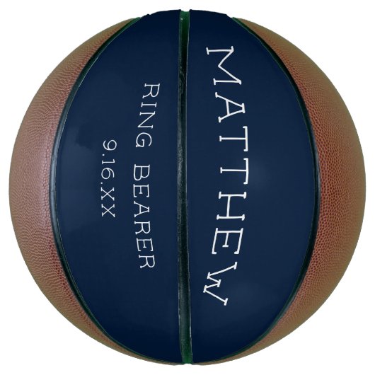 Keepomwille Ring Bearer Wedding Persoonlijk Basketbal (Verticaal)