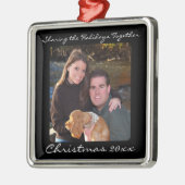 Keepomwille Silver Fotokerstversiering met bericht Metalen Ornament (Links)