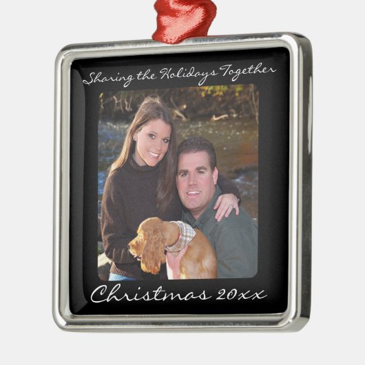 Keepomwille Silver Fotokerstversiering met bericht Metalen Ornament (Links)