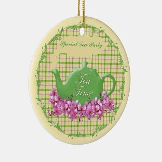 Keepomwille Tea Time Teapot Keramisch Ornament (Rechts)