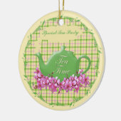 Keepomwille Tea Time Teapot Keramisch Ornament (Links)