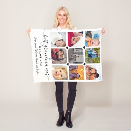 Keepomwille verbonden door Love 9 Photo Collage Fleece Deken (In situ)