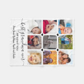 Keepomwille verbonden door Love 9 Photo Collage Fleece Deken (Voorkant (Horizontaal))