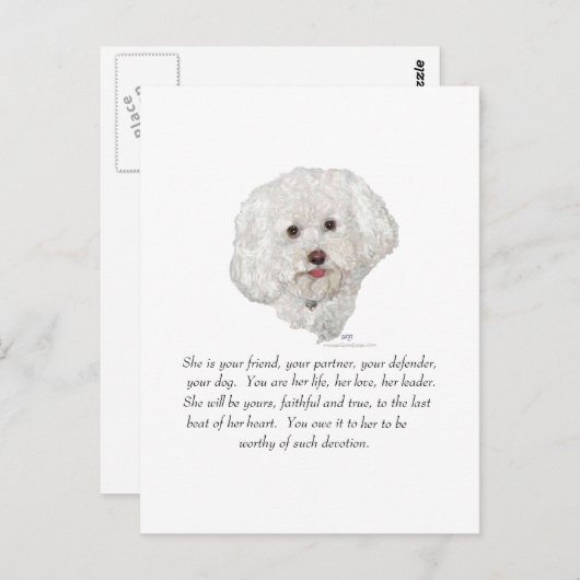 Keepomwille, Vrouw Dog Briefkaart (Voorkant / Achterkant)