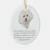 Keepomwille, Vrouw Dog Keramisch Ornament (Rechts)