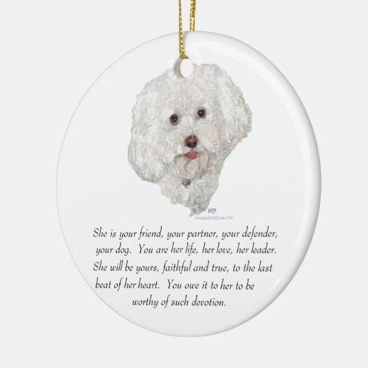 Keepomwille, Vrouw Dog Keramisch Ornament (Links)