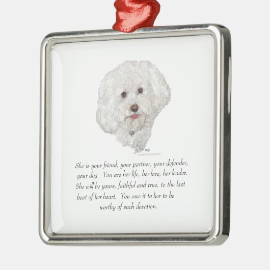 Keepomwille, Vrouw Dog Metalen Ornament (Links)