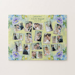 Keepomwille Wedding Photo Collage Waterverf Floral Legpuzzel