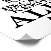 Keeps Aliens Away Bari Sax Poster (Hoek)