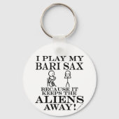 Keeps Aliens Away Bari Sax Sleutelhanger (Voorkant)