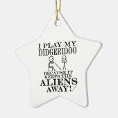 Keeps Aliens Away Didgeridoo Ceramic Ornament (Links)