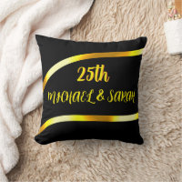 Keepsake 25th Black Gold Wedding Jubileum Gift