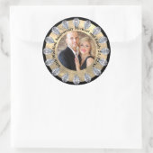 Keepsake 60e bruiloft JUBILEUM FOTO DIAMANT Ronde Sticker (Tas)