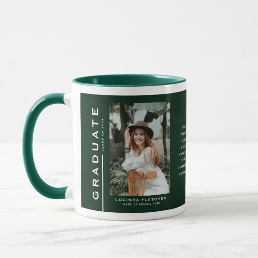 Keepsake Afstuderen Foto & Quote Afstuderen Gift Mok (Links)