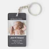 Keepsake Baby Foto Introducing Baby Custom Sleutelhanger (achterkant)