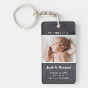 Keepsake Baby Foto Introducing Baby Custom Sleutelhanger