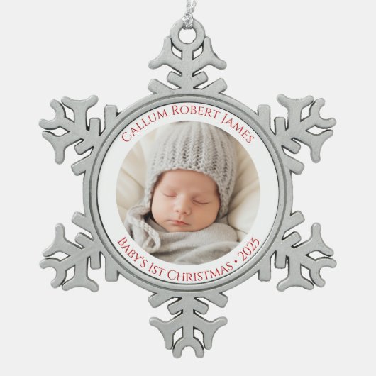 Keepsake Baby's eerste kerst sneeuwvlok Ornament (Voorkant)