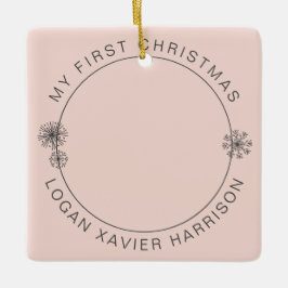 Keepsake Baby's eerste kerstfoto Keramisch Ornament