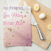 Keepsake beste moeder ooit trendy moderne Moederda Theedoek (Quarter Fold)