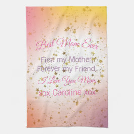 Keepsake beste moeder ooit trendy moderne Moederda Theedoek