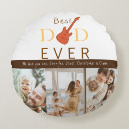 Keepsake Beste Pap Fotocollage Moderne Vaders Dag Rond Kussen