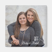 Keepsake beste vrienden magneet met foto (Voorkant)