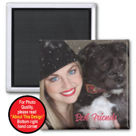 Keepsake beste vrienden magneet met foto