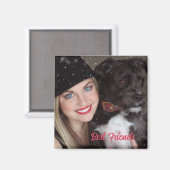 Keepsake beste vrienden magneet met foto (Voorkant / Achterkant)