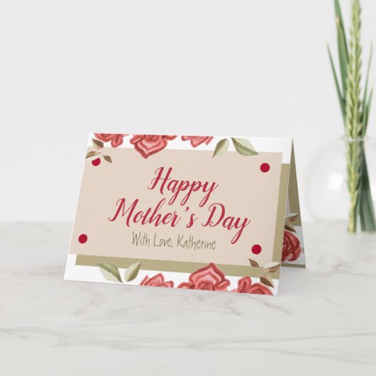 Keepsake bloemige moderne elegante Moederdag Kaart (Voorkant)