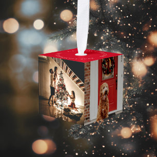 Keepsake Christmas Family Photo Cube Decoratie