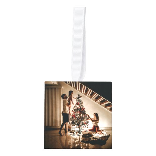 Keepsake Christmas Family Photo Cube Decoratie (Voorkant)