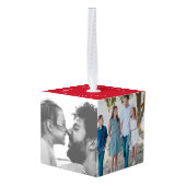 Keepsake Christmas Family Photo Cube Decoratie (Achter hoekig)