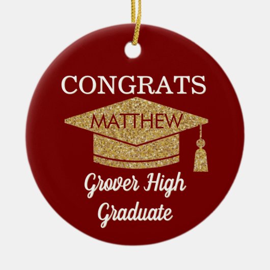 Keepsake! Congrats Any Graduate Ceramic Ornament (Voorkant)