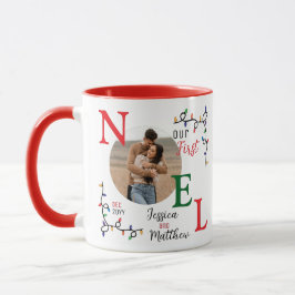 Keepsake Couples Photo Festive Colorful First Noel Mok