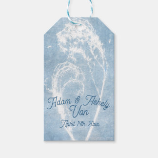 Keepsake Cyanotype gepersonaliseerd hart Cadeaulabel