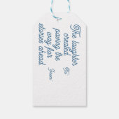 Keepsake Cyanotype gepersonaliseerd hart Cadeaulabel (Achterkant)