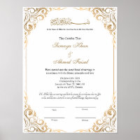 Keepsake Elegant lijst nikkah contract