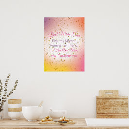 Keepsake Elegant Moderne Minimalistische Moederdag Poster